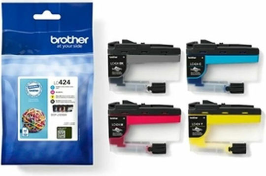 Brother LC424 Original Pack of 4 InkJet Printer Inks Yellow / Cyan / Magenta / Black (LC-424VAL)