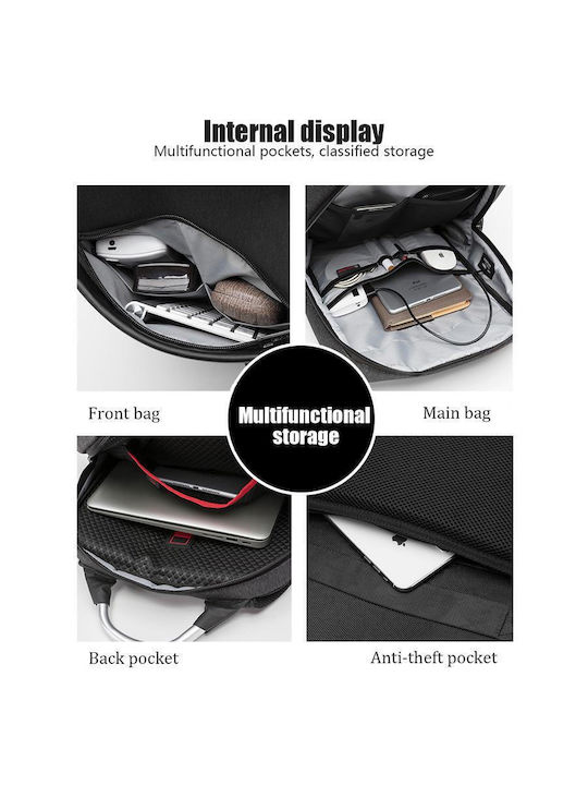 Arctic Hunter Loss B00218L Waterproof Laptop Backpack for 15.6" Laptop with USB Port in Black Color