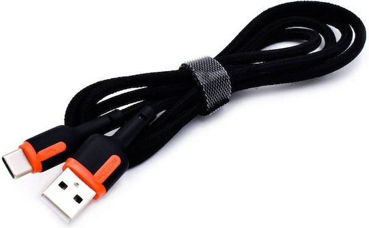 Moxom MX-CB42 Braided USB 2.0 Cable USB-C male - USB-A Black 2m