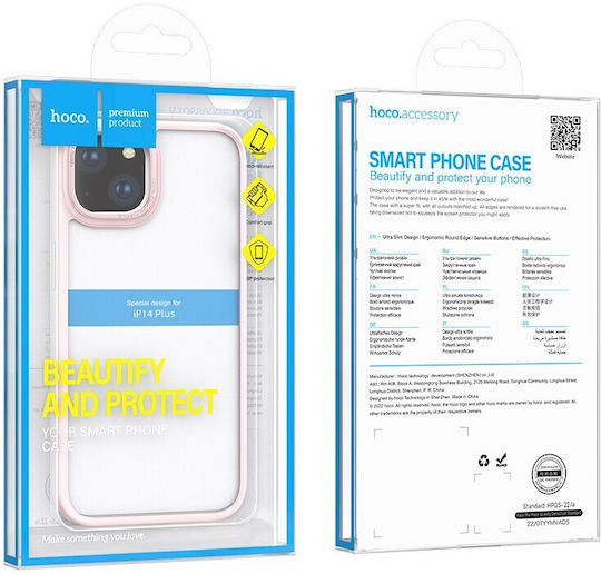 Hoco Golden Shield Frosted Back Cover Πλαστικό Ροζ (iPhone 14 Plus)