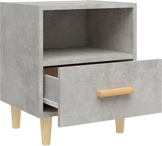 Wooden Bedside Tables 2pcs Γκρι Σκυροδέματος 40x35x47cm