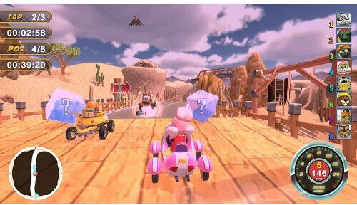 Animal Kart Racer Steering Wheel Bundle (Код в кутия) Игра за Switch