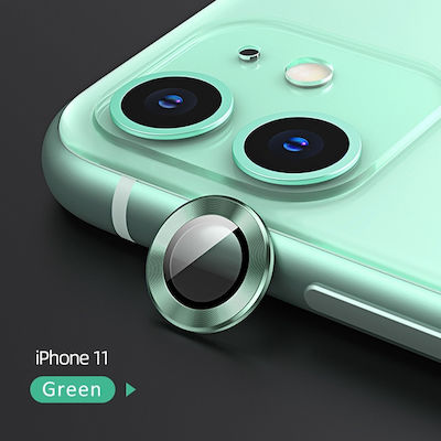 Usams Metal Ring Protecție Cameră Cadru metalic Verde pentru iPhone 11 BH572JTT05