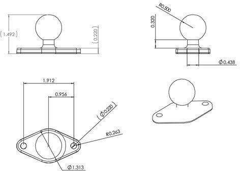 RAM Mount Pentru Suport Telefon Moto