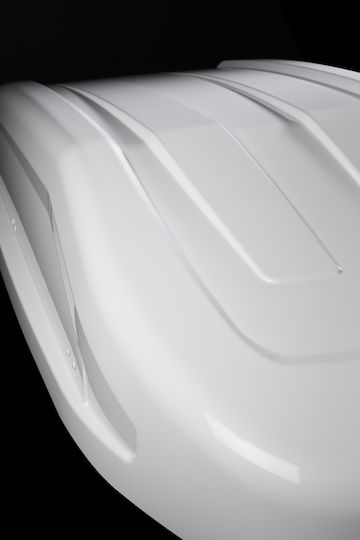 Modula Evo Dachbox für Autos mit Doppelöffnung Kapazität 400Es Weiß