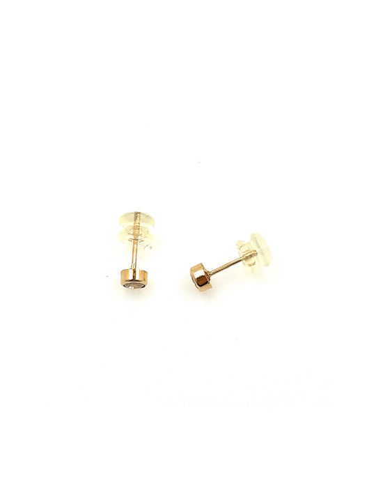 Mono stone earrings 14K Gold