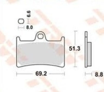 TRW Motorcycle Brake Pads Lukas Brake Pads for Tdm 900 for Yamaha TDM 900 / BT 1100 - Bulldog / FJR 1300 / FZ6 Fazer / MT-01 / MT-07 / MT-09 / TZR / XSR 700
