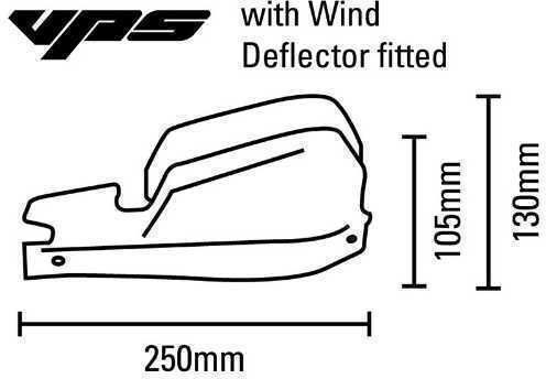 Barkbusters Motorcycle Protective Hand Guards VPS Universal without Installation Kit in Black Colour
