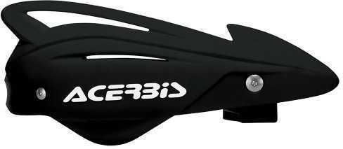 Acerbis Motorcycle Protective Hand Guards Tri Fit Black Handguards in Black Colour