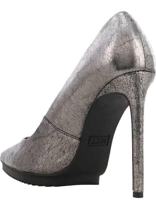 Carisa Leder Pumps mit Stiletto-Absatz Gray