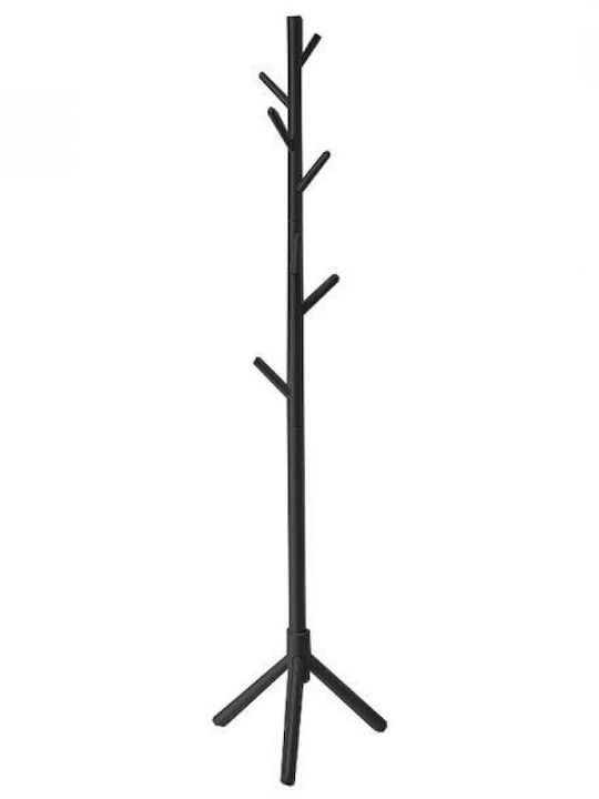 Next Wooden Coat Rack Black Solid 40x40x174cm