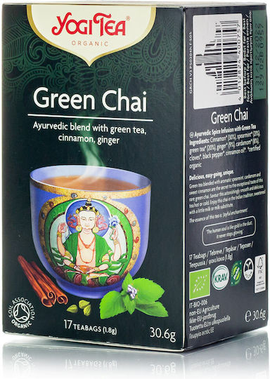 Yogi Tea Πράσινο Τσάι Βιολογικό Προϊόν Green Chai 17 Φακελάκια 30.6gr