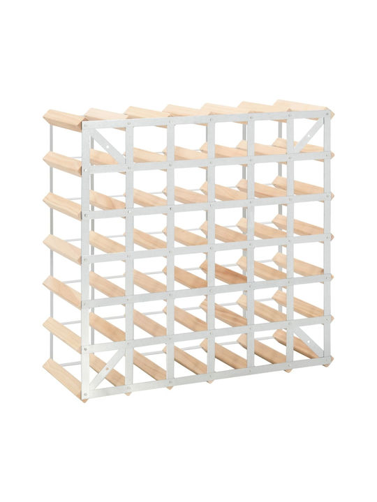 vidaXL С крака Κάβα Ποτών Дърво για 42 Μπουκάλια Бежов 61x22.5x61εκ.
