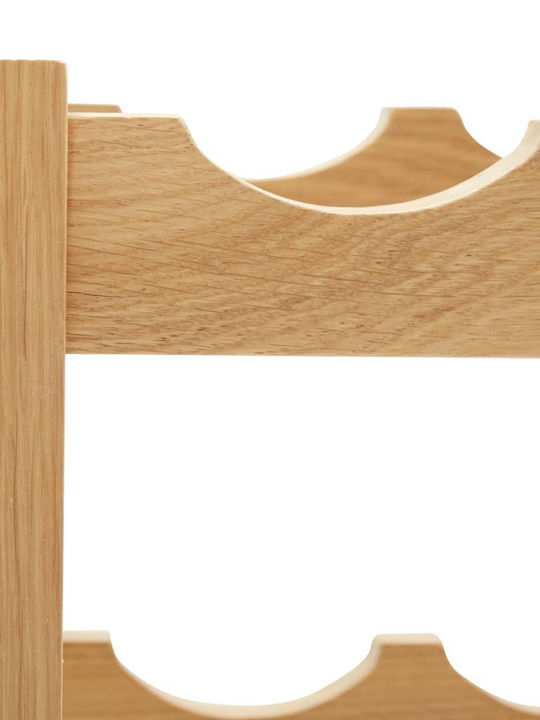 vidaXL Tischplatte Flaschenhalter Hölzernes für 6 Flaschen Braun 37x21x21εκ.