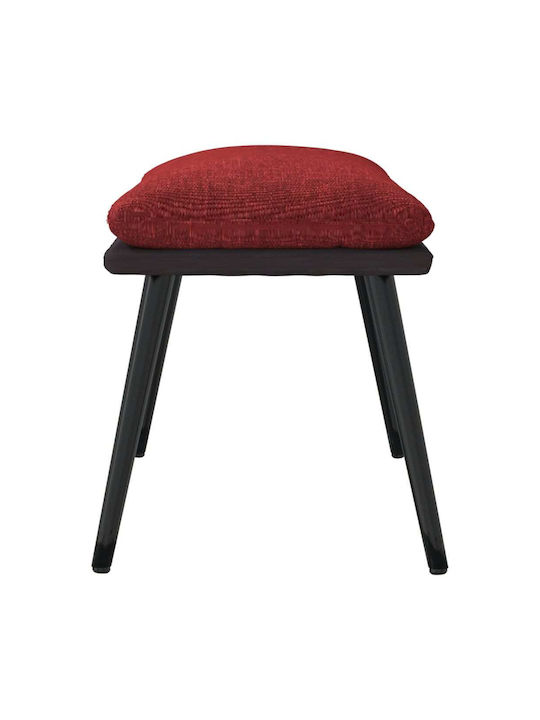 Stool Footstool Upholstered with Fabric Burgundy 45x29.5x39cm