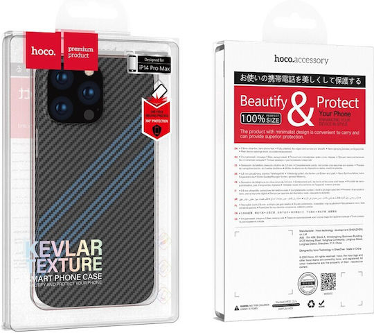 Hoco Slim Back Cover Plastic Negru / Albastru (iPhone 14 Pro Max)