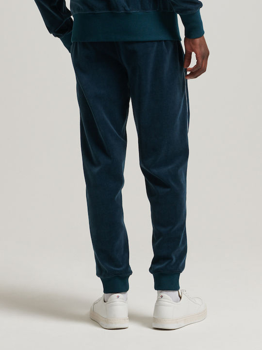 Superdry D2 Code Men's Sweatpants with Rubber Zinc Blue