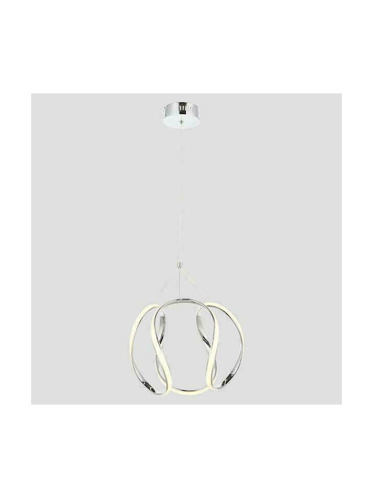 Eurolamp Pendant Light LED with Natural White Light Silver