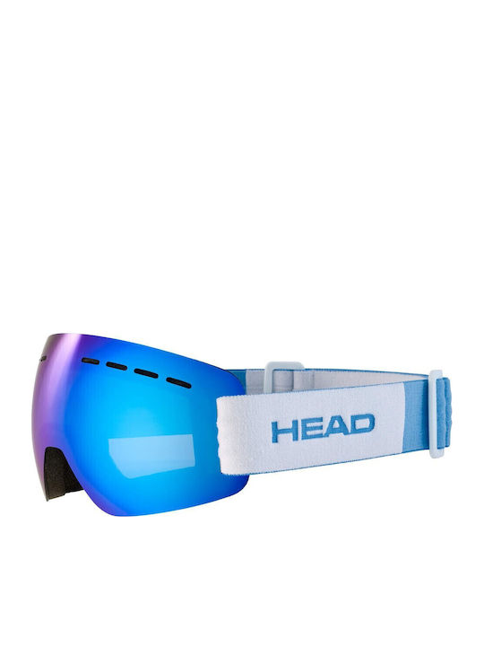 Head Solar 2.0 FMR Μάσκα Σκι & Snowboard Ενηλίκων Λευκή με Φακό Καθρέπτη σε Μπλε Χρώμα
