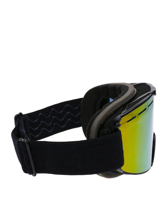 4F Ski & Snowboard Goggles Kids Black with Lens in Yellow Color