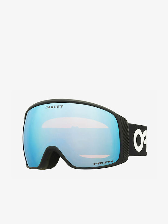 Oakley Flight Tracker Μάσκα Σκι & Snowboard Ενηλίκων Μαύρη με Φακό Καθρέπτη σε Μπλε Χρώμα
