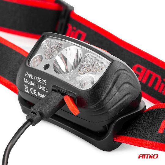 AMiO Rechargeable LED Head Flashlight