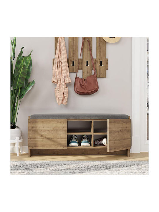 Zulla Wooden Shoe Organizer with 6 Shelves Open Café 110x37x43cm