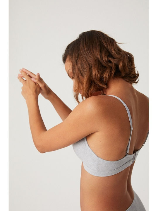 Ysabel Mora Bralette Σουτιέν Γκρι
