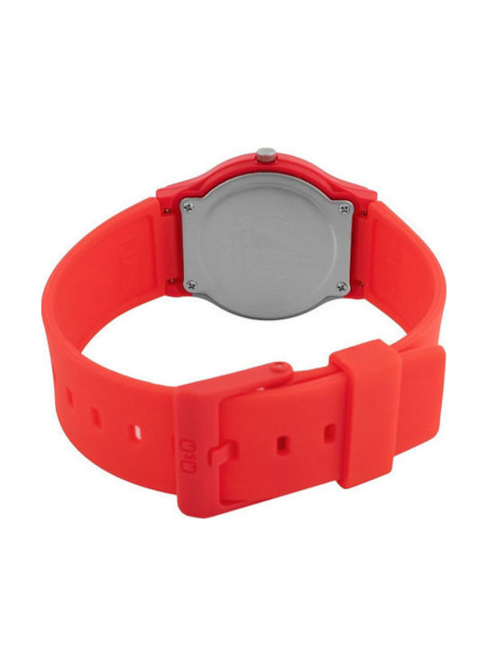 Q&Q Women's Watch with Red Rubber Strap