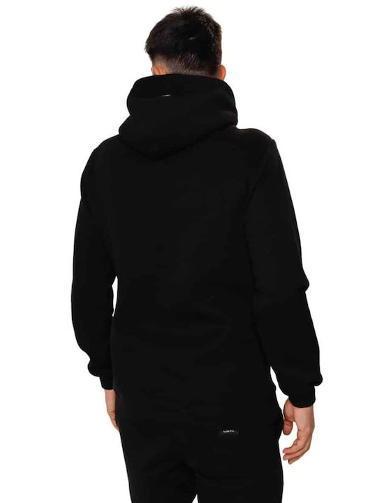 Vinyl Art Clothing Be Authentic Men's Sweatshirt with Hood and Pockets Black