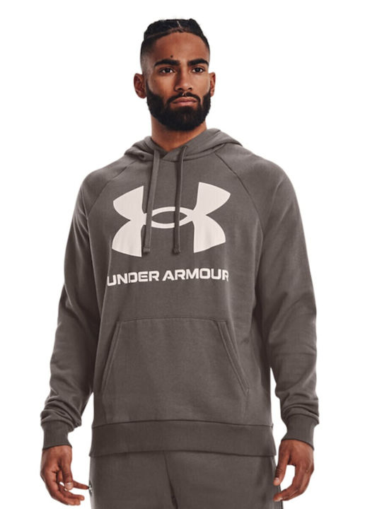 Rival Big Logo Sweatshirt für Herren mit Kapuze Braun