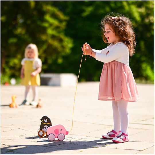 Lorelli Pull-Along Toy Penguin for 12++ Months