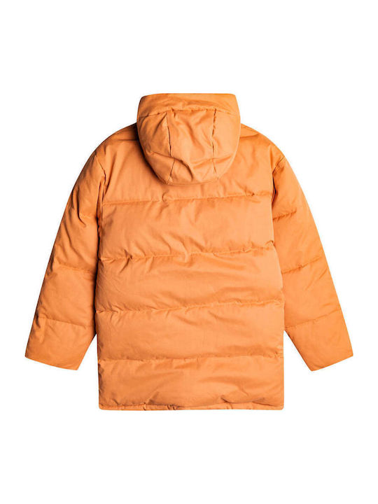 Mad for You Μακρύ Γυναικείο Puffer Μπουφάν για Χειμώνα Desert Clay