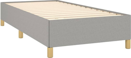 Υπόστρωμα Pat Single Tapitat cu Material Gri Deschis pentru Saltea 100x200cm