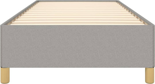 Υπόστρωμα Pat Single Tapitat cu Material Gri Deschis pentru Saltea 100x200cm