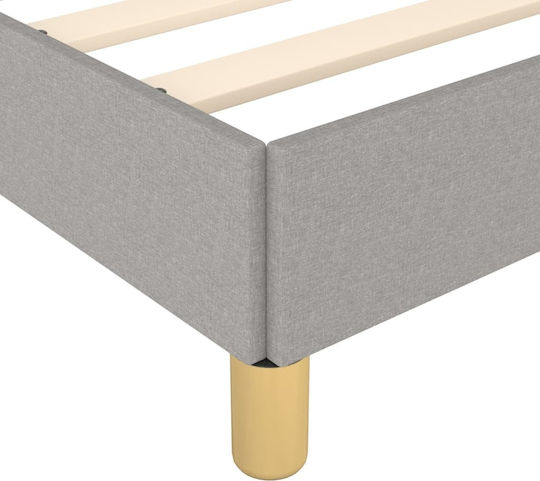 Υπόστρωμα Pat Single Tapitat cu Material Gri Deschis pentru Saltea 100x200cm
