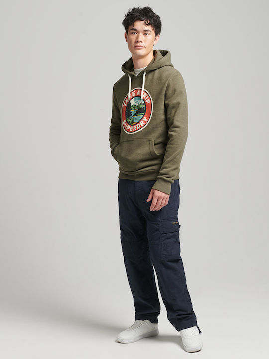 M D2 Sweatshirt with Hood Khaki
