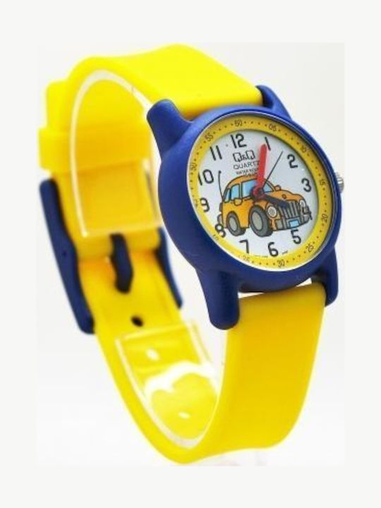 Q&Q Kids Analog Watch with Rubber/Plastic Strap Yellow
