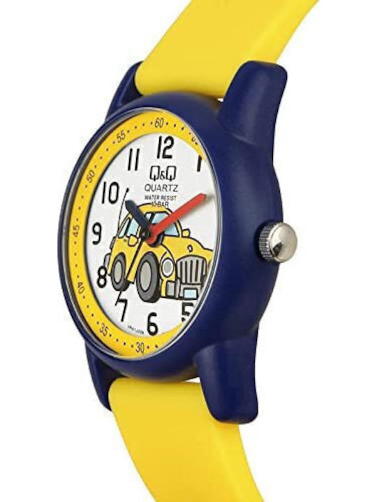 Q&Q Kids Analog Watch with Rubber/Plastic Strap Yellow