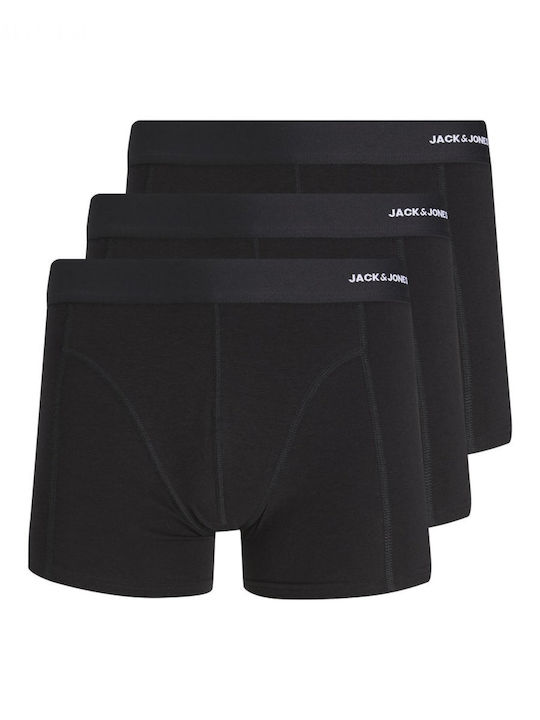 Jack & Jones Ανδρικά Μποξεράκια Μαύρα 3Pack