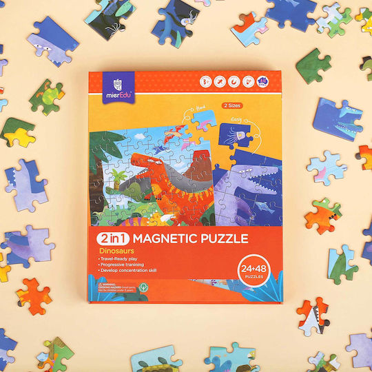 Παιδικό Puzzle Δεινόσαυροι για 3+ Ετών 72pcs Mieredu