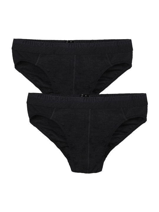 Men's Slips Black 2Pack