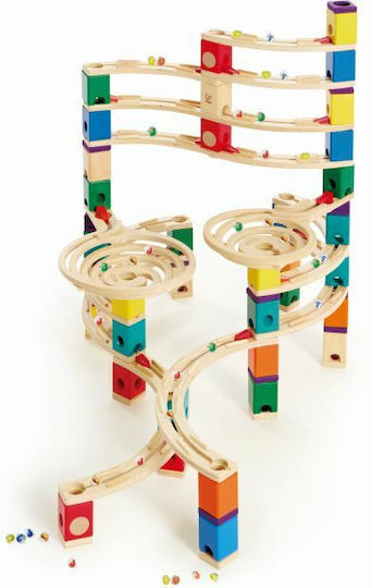 Hape Jucărie de Construcție din Lemn Quadrilla Marble Run Cyclone pentru Copii 4+ ani+ Ani