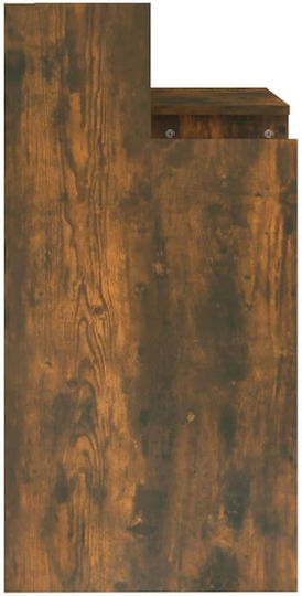 Computer Office Wooden Smoky Oak with LED & USB ports 97x45x90cm