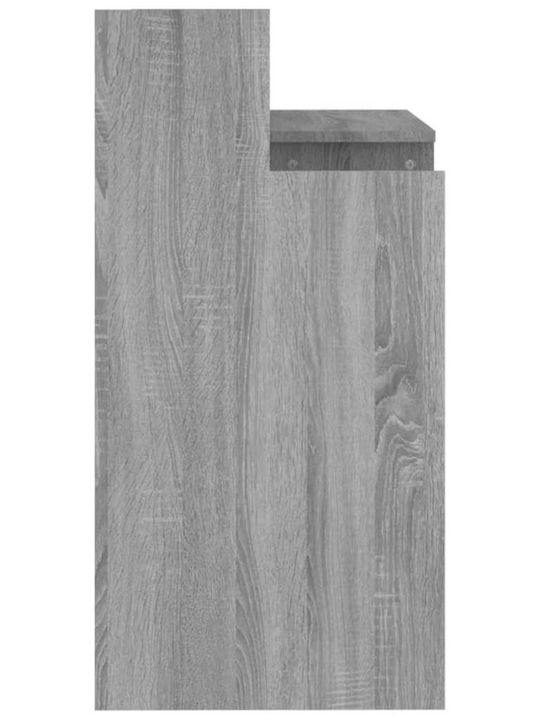 Γραφείο Υπολογιστή Ξύλινο Γκρι Sonoma με LED & USB θύρες 97x45x90εκ.