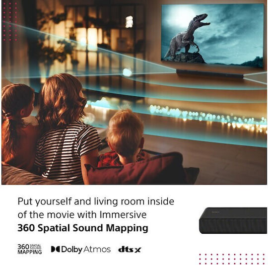 Sony HT-A3000 Саундбар 3.1 Bluetooth, HDMI и Wi-Fi 250W с Дистанционно Черен
