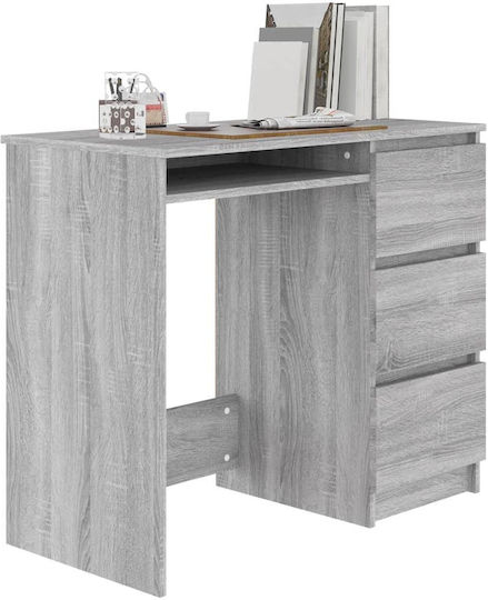 Desk Wooden Grey Sonoma 90x45x76cm