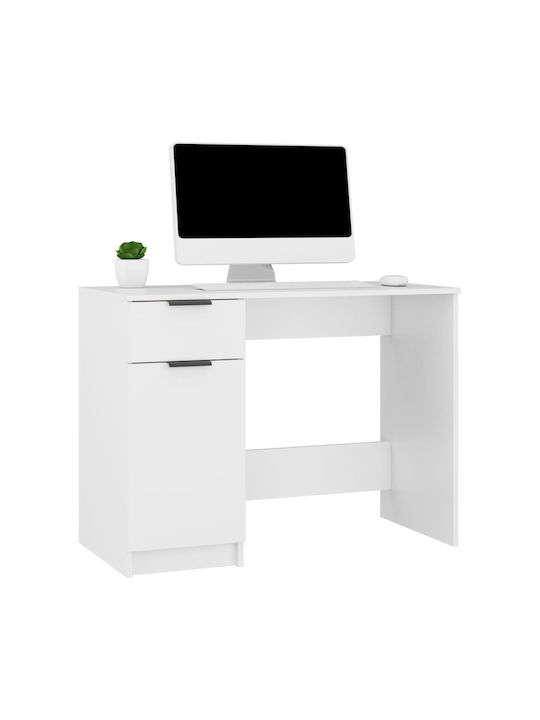 Schreibtisch Holz Weiß 100x50x75cm
