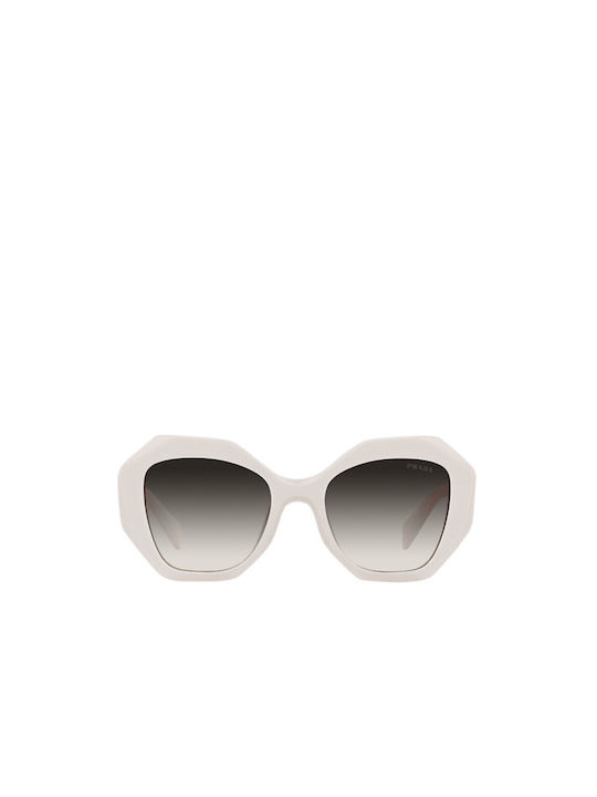 Prada Women's Sunglasses with White Plastic Frame and Gray Gradient Lens PR16WS 142130