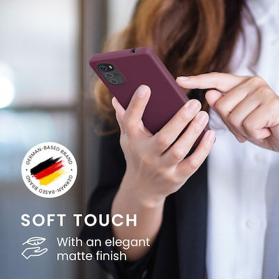 KWmobile Soft Flexible Silicone Back Cover Bordeaux Violet (Motorola Moto G22)